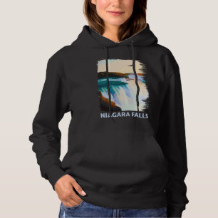 Niagara Falls Canada USA Skyline Silhouette Outlin Hoodie