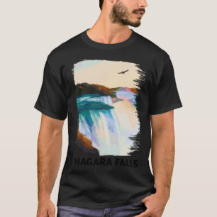 Niagara Falls Canada USA Skyline Silhouette Outlin T-Shirt