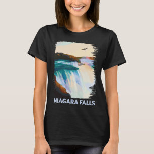 Niagara Falls Canada USA Skyline Silhouette Outlin T-Shirt