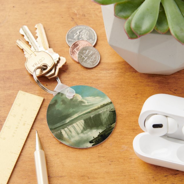 Niagara Falls From Table Rock by John Vanderlyn Key Ring (Desk)