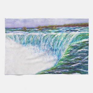 Niagara Falls, Horseshoe Falls, Original Painting, Tea Towel