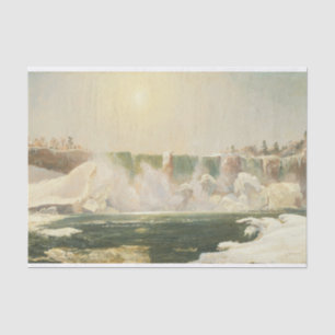 Niagara Falls in Winter by Jasper Francis Cropsey Tissue Paper