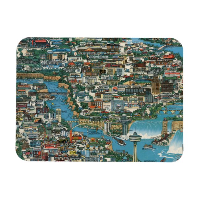 Niagara Falls Map Magnet (Horizontal)
