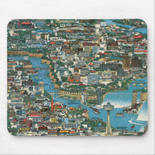 Niagara Falls Map Mouse Mat