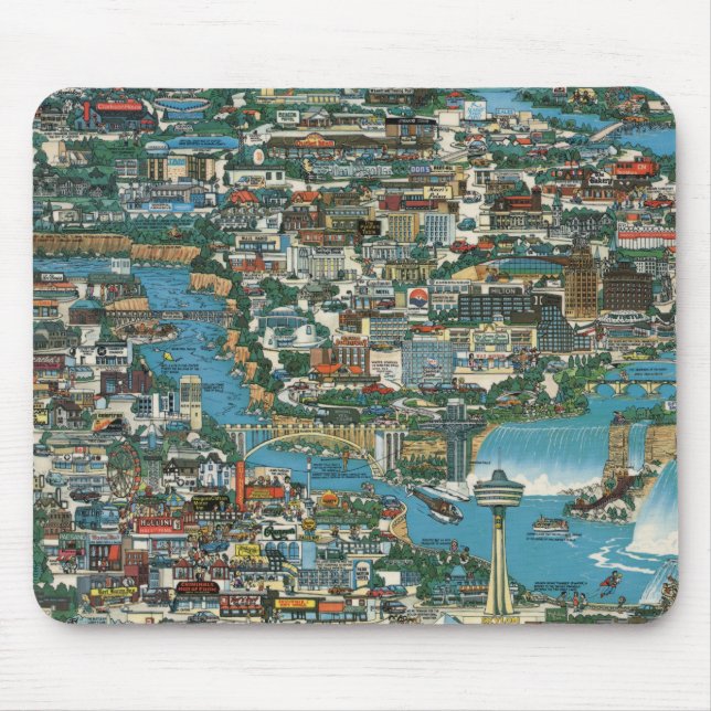 Niagara Falls Map Mouse Mat (Front)