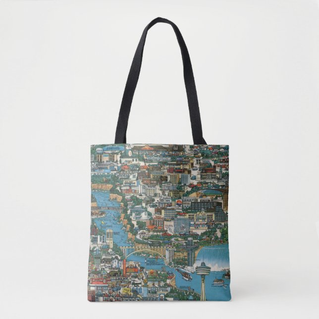 Niagara Falls Map Tote Bag (Front)