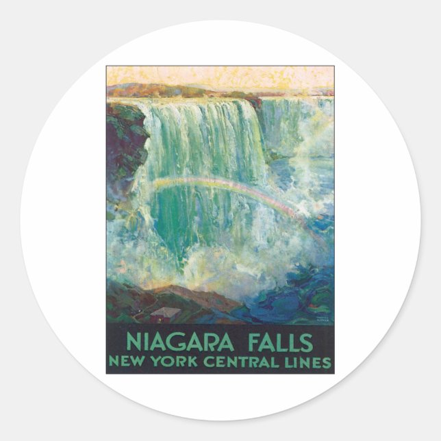 Niagara Falls New York Classic Round Sticker (Front)