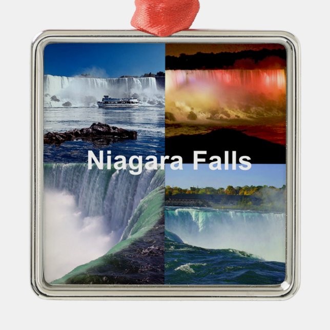 Niagara Falls New York Photo Views Metal Tree Decoration (Front)