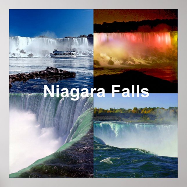Niagara Falls New York Photo Views Poster (Front)