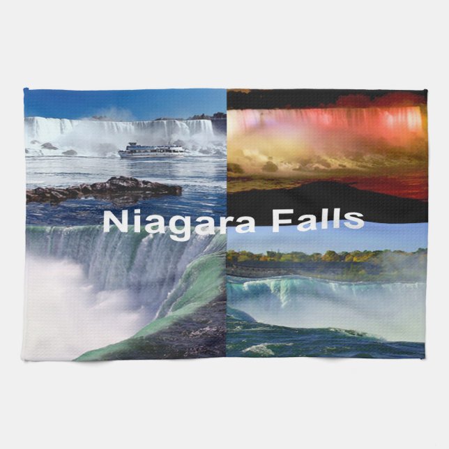 Niagara Falls New York Photo Views Tea Towel (Horizontal)