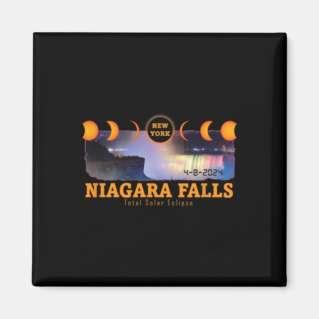 Niagara Falls New York Total Solar Eclipse Souveni Magnet (Front)