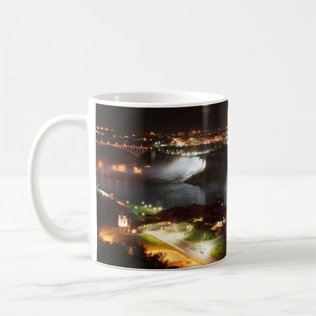 Niagara Falls Night Lights Coffee Mug (Left)