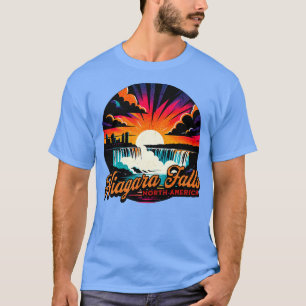 Niagara Falls North America Circle Design T-Shirt
