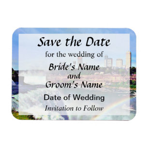 Niagara Falls NY - Under the Rainbow Save the Date Magnet