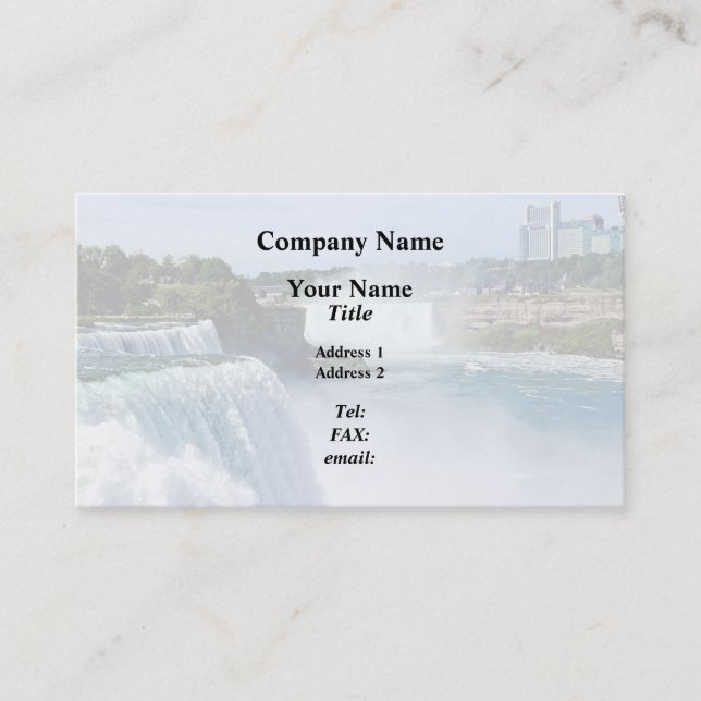 Niagara Falls NY - View From the American Side Business Card (Front)