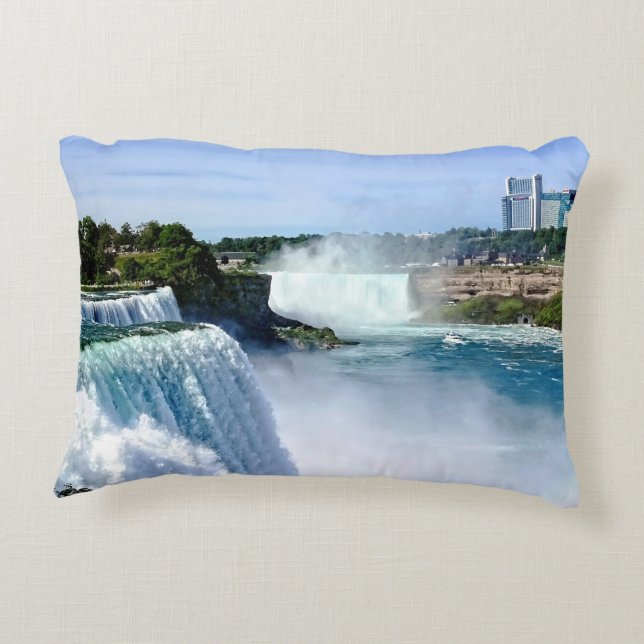 Niagara Falls NY - View From the American Side Decorative Cushion (Back)