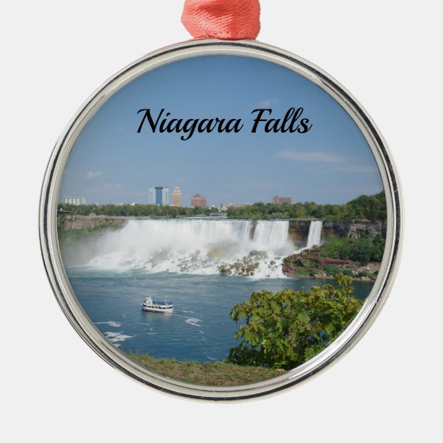 Niagara Falls on the Canadian Side Metal Tree Decoration (Front)