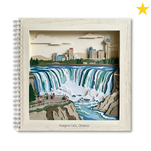 Niagara Falls Ontairo Canada Paper Collage Diorama Notebook