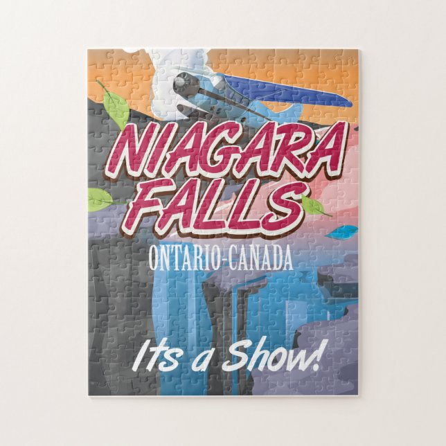 Niagara Falls Ontario Canada travel poster Jigsaw Puzzle (Vertical)