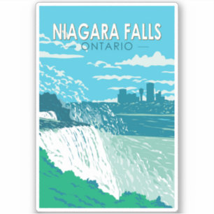 Niagara Falls Ontario Travel Art Vintage