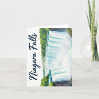 Niagara Falls Painterly Landscape Illustration