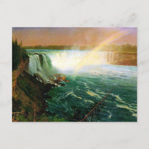 Niagara falls painting art artist Albert Bierstadt Postcard