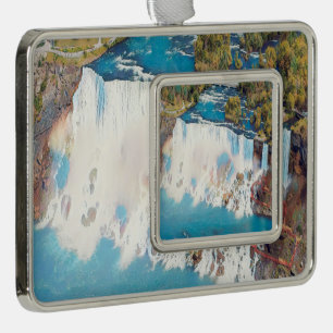 NIAGARA FALLS - Panorama Silver Plated Framed Ornament