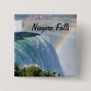 Niagara Falls Rainbow Button