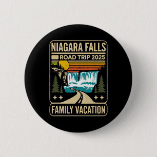 Niagara Falls Road Trip 2025 Family Vacation 6 Cm Round Badge