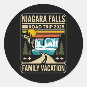 Niagara Falls Road Trip 2025 Family Vacation Classic Round Sticker