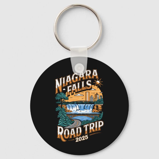 Niagara Falls Road Trip 2025 - Summer Vacation  Key Ring (Front)