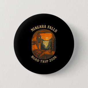 Niagara falls road trip 2026 summer vacation 6 cm round badge