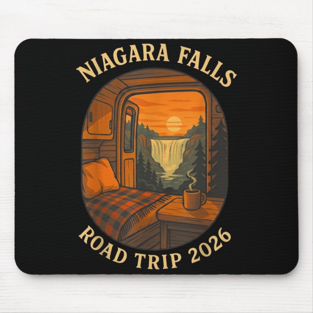 Niagara falls road trip 2026 summer vacation mouse mat (Front)