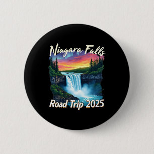 Niagara Falls Road Trip Family Vacation Trip Men W 6 Cm Round Badge
