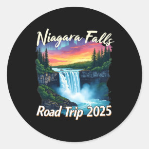 Niagara Falls Road Trip Family Vacation Trip Men W Classic Round Sticker