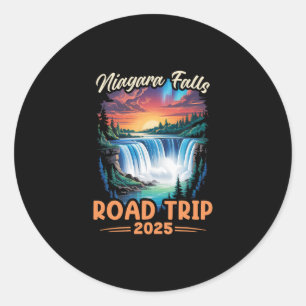 Niagara Falls Road Trip Family Vacation Trip Men W Classic Round Sticker