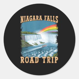 Niagara Falls Road Trip Souvenir Summer Vacation N Classic Round Sticker