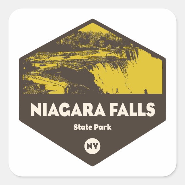 Niagara Falls State Park New York Square Sticker (Front)