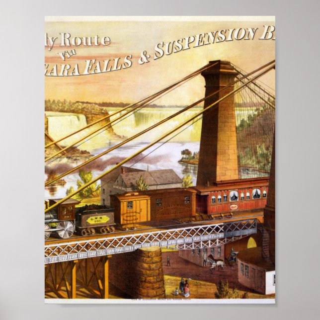 Niagara Falls Train Travel Poster (Front)