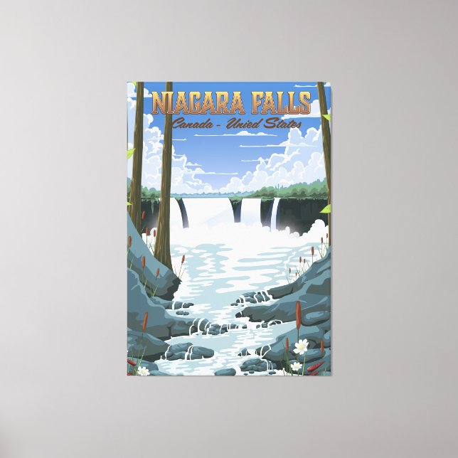 Niagara Falls Travel poster Canvas Print (Front)