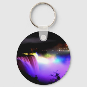 Niagara-Falls-under-floodlights-at-night Key Ring