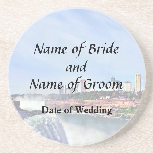 Niagara Falls - Under the Rainbow Wedding Products Coaster (Front)