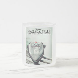 Niagara Falls - USA - Canada Vintage travel poster Frosted Glass Coffee Mug