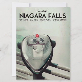 Niagara Falls - USA - Canada Vintage travel poster Invitation