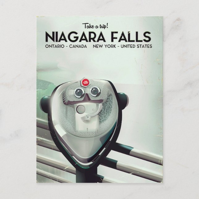 Niagara Falls - USA - Canada Vintage travel poster Postcard (Front)