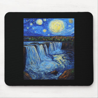 Niagara Falls - Van Gogh Style - Starry Night  Mouse Mat