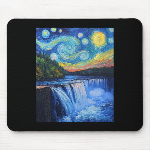 Niagara Falls - Van Gogh Style - Starry Night Mouse Mat