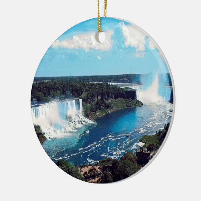 NIAGARA FALLS - view Ceramic Tree Decoration (Left)