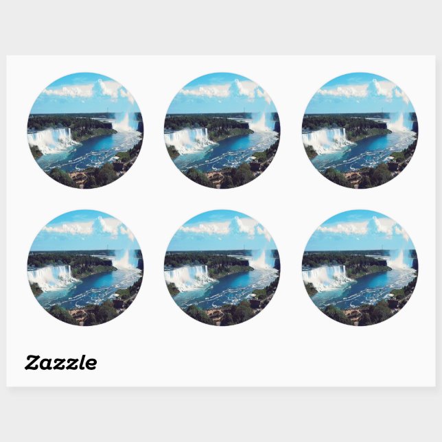 NIAGARA FALLS - view Classic Round Sticker (Sheet)