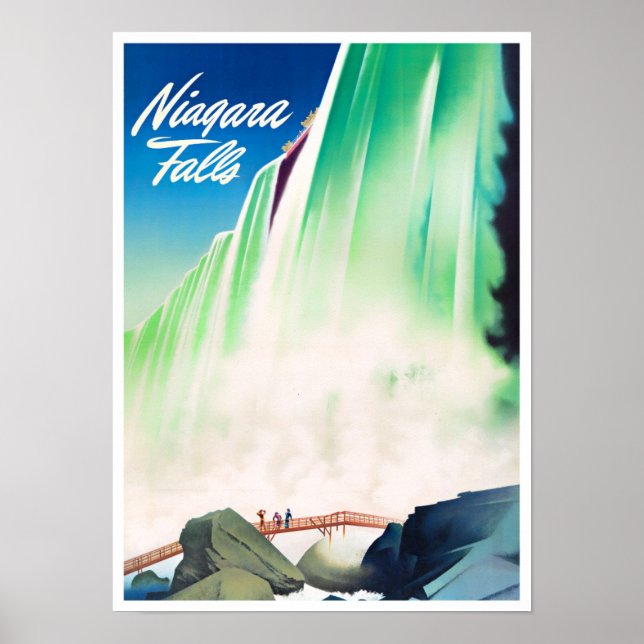 Niagara Falls vintage travel poster (Front)